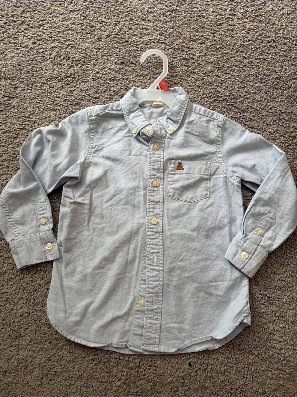 GAP Light Blue Button-Down Oxford Shirt for Kids